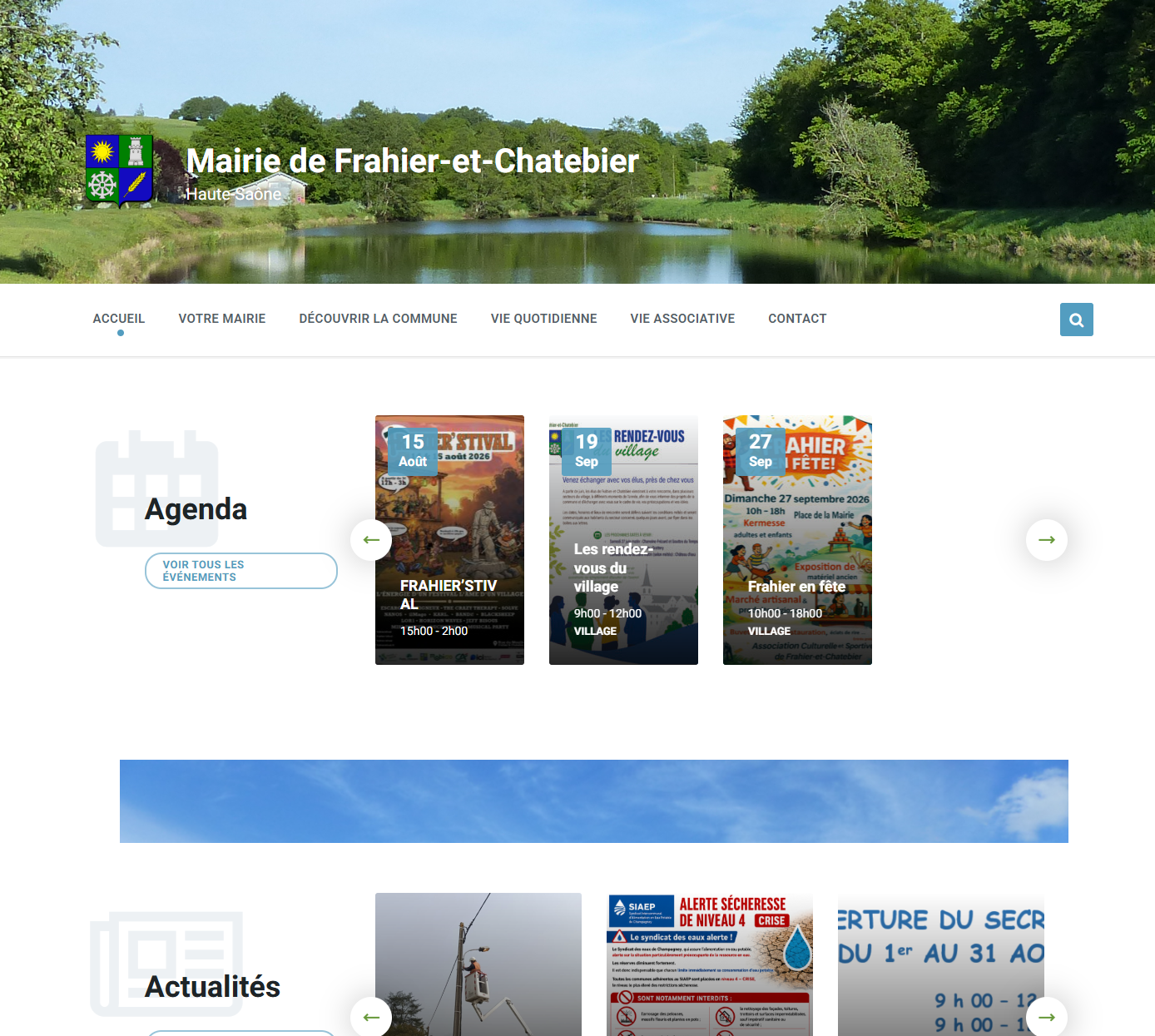 Aperçu du site de la mairie de Frahier-et-Chatebier